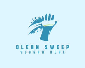 Housekeeping Sanitary Hand Cleaning logo design