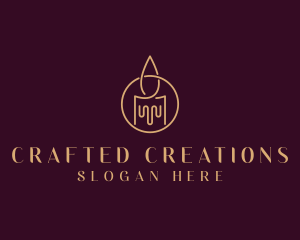 Wax Candle Spa logo design