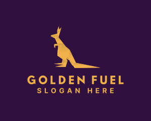 Golden Kangaroo Origami logo design