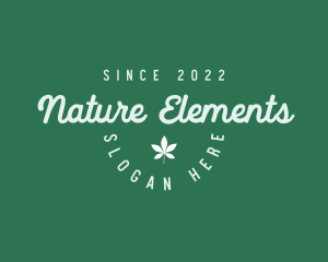 Natural Leaf Cursive logo design