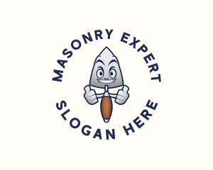 Masonry Construction Trowel logo design