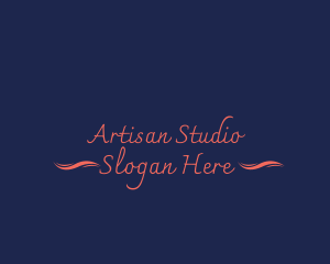 Handwritten Studio Salon logo design