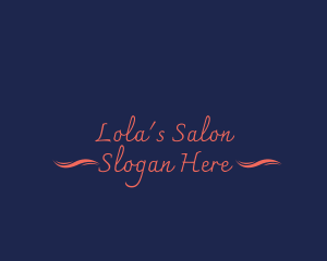 Handwritten Studio Salon logo design