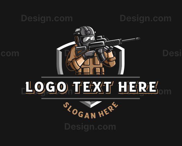 Soldier Military Rifle Logo