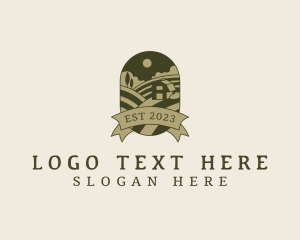 Farmhouse Landscape Field Logo