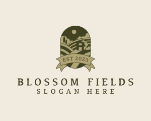 Farmhouse Landscape Field logo design