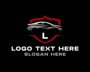 Sports Car Automobile Shield logo