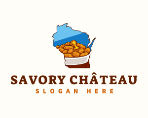 Wisconsin Cheese Curd Snack logo design