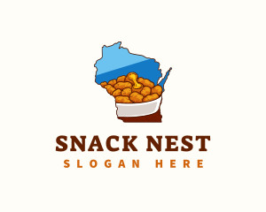 Wisconsin Cheese Curd Snack logo design