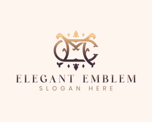 Elegant Monogram C & M logo