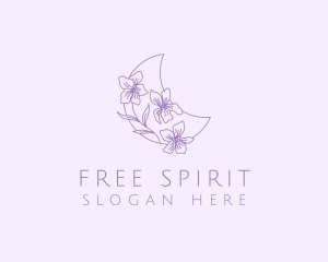 Moon Flower Florist logo design