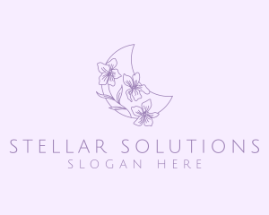 Moon Flower Florist logo design