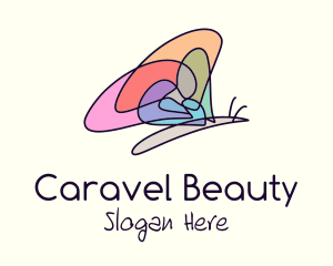 Colorful Butterfly Mosaic logo design