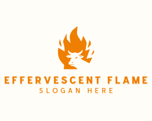 Steakhouse BBQ Flame logo design