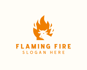 Steakhouse BBQ Flame logo design