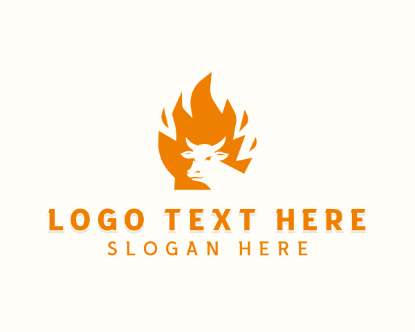 Flaming logo example 3