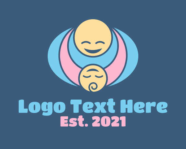 Hugging logo example 1