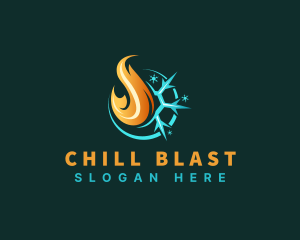 Snowflake Heat Temperature logo