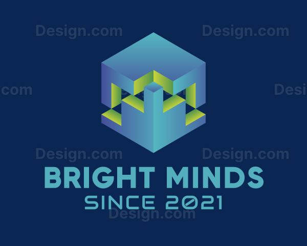 Digital 3D Cube Software Logo