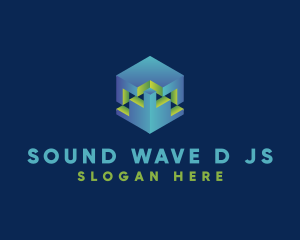 Digital 3D Cube Software  logo design