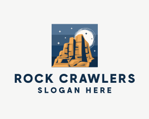 Rock Mountain Landscape logo design