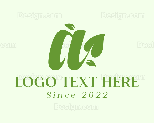 Leaf Gardening Letter A Logo