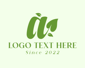 Leaf Gardening Letter A logo