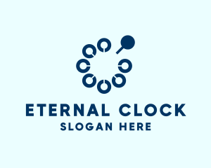 Digital Clock Tech logo design