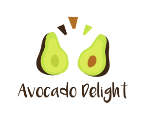 Organic Avocado Halves logo design