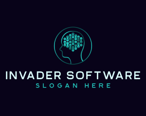 Technology Software Brain logo design