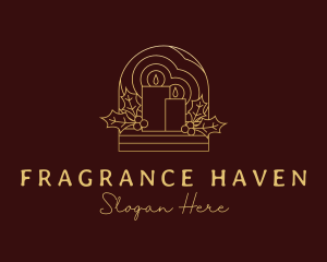 Gold Scented Candle logo design