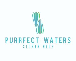 Gradient Water Droplet logo design