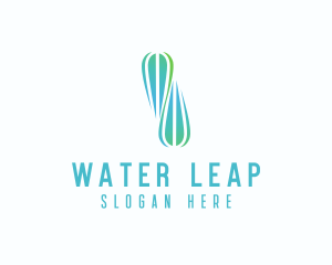 Gradient Water Droplet logo design