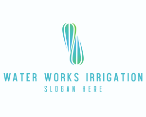 Gradient Water Droplet logo design