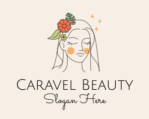 Woman Makeup Beauty  logo design