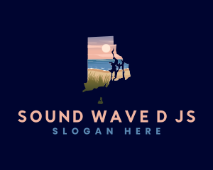 Rhode Island Beach logo design