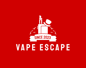 Vape Hat Banner logo design