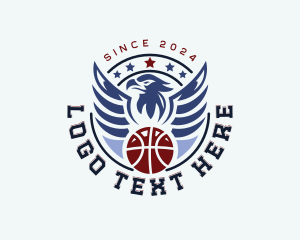Basketball Patriotic Eagle logo