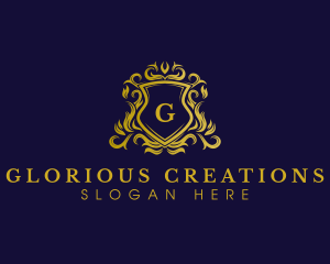 Luxury Shield Crown logo design