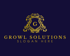 Luxury Shield Crown logo design