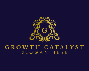 Luxury Shield Crown logo design