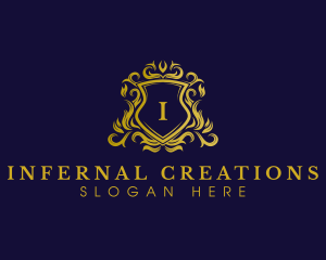 Luxury Shield Crown logo design