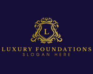 Luxury Shield Crown logo design