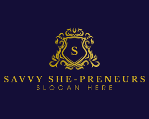 Luxury Shield Crown logo design