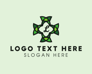 Religious Cross Mosaic logo