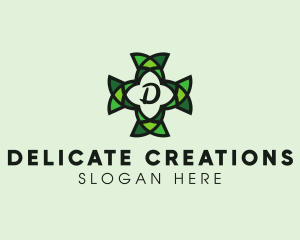 Religious Cross Mosaic logo design