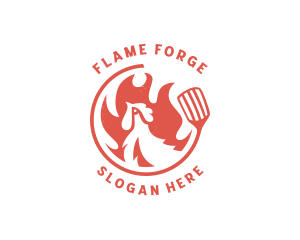 Flame Chicken Grill logo design