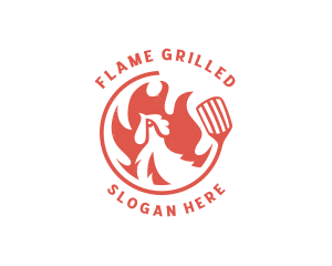 Flame Chicken Grill logo design