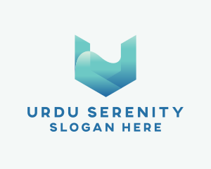 Elegant U Wave logo design