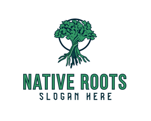 Natural Tree Plant  logo design